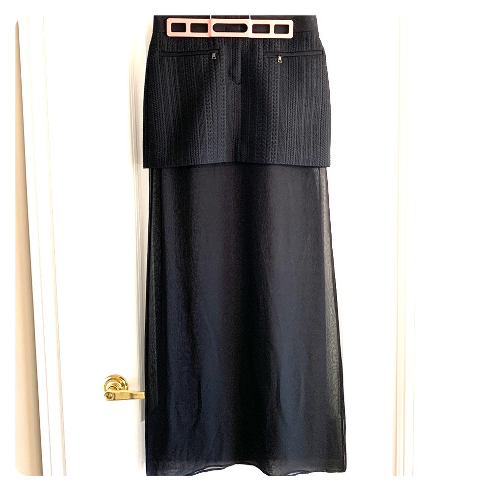 BCBG Black Kendahl Mini Maxi Mesh Skirt - NWT